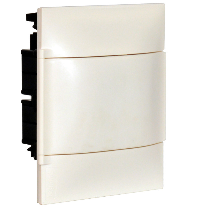 LEGRAND ARMOIRE ENCASTRÉE 1X4M PORTE BLANCHE BORNIERS E+N POUR MUR SÈCHE