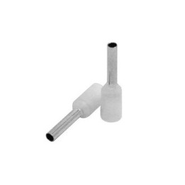 Embout isolé 0,5mm2/8mm, blanc, 100 pcs.