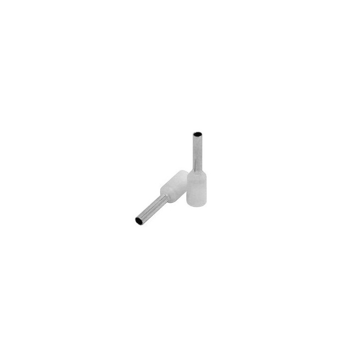 Embout isolé 0,5mm2/8mm, blanc, 100 pcs.