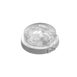 RIVA-Leuchte mit transparentem Deckenlicht, weißes Gehäuse E27, max. 100 W, IP44, 230 V