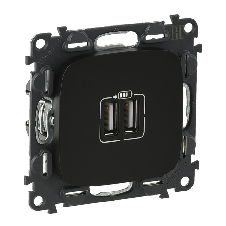 VALENA ALLURE 2 CARGADOR USB A+A 2.4A 12 W NEGRO