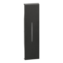 Lightable cover for Living Now switch, two-way switch and push-button - 1 module - black