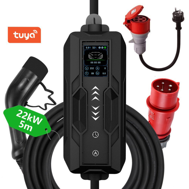 Immax NEO LITE Travel Charging Station for EV/PHEV AC Type 2 22 kW Tuya