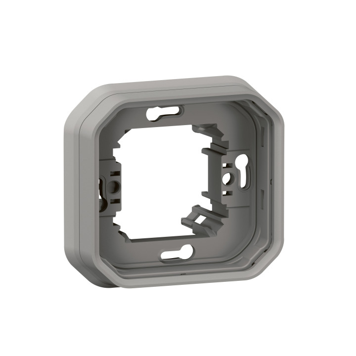 MARCO DE SOPORTE PARA EMPOTRAR PLEXO DE 1 MARCO - GRIS