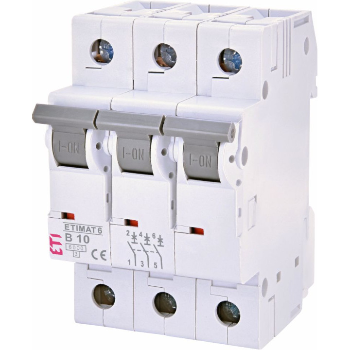 Miniature circuit breaker, ETIMAT 6 3p B10