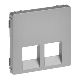 Zaślepka Valena Life - podwójne gniazdo RJ 45/RJ 11 lub RJ 45 + RJ 11 - aluminium