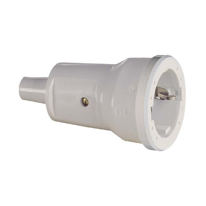 Connecteur PVC SCHUKO Mini, blanc