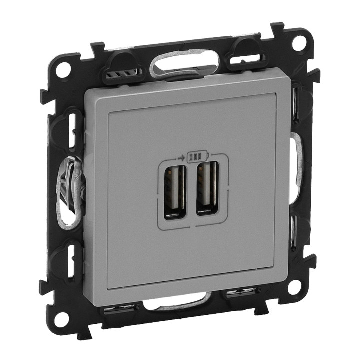 VALENA LIFE 2 CARGADOR USB A+A 2.4A 12 W ALU