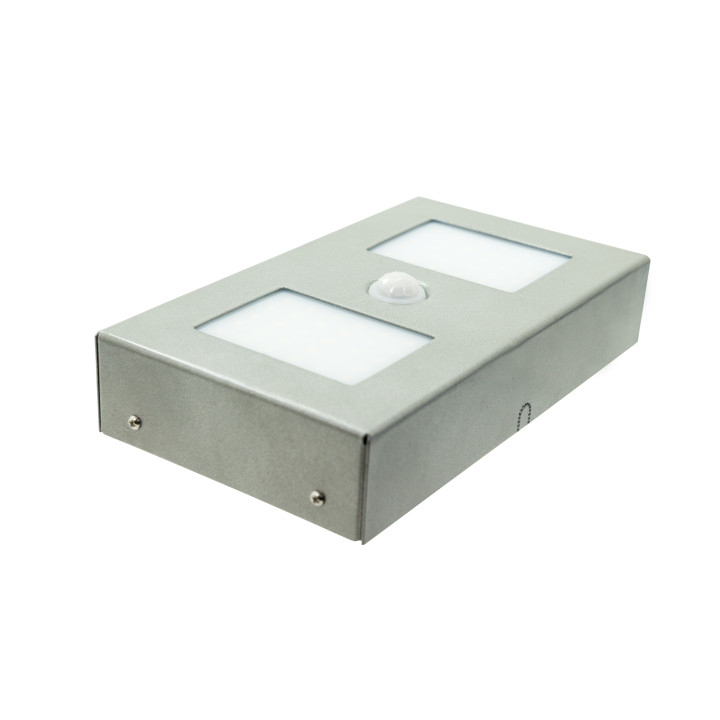 KRONO LED lamp silver  PIR 2x4W 700Lm 6500K