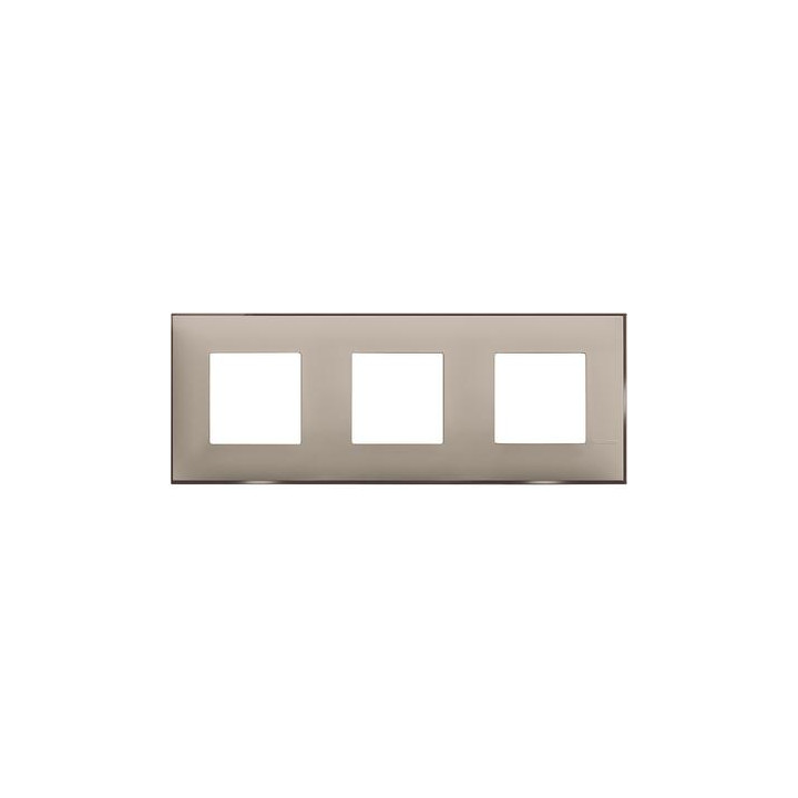 Classia Frames кремовая матовая рамка, 3 места