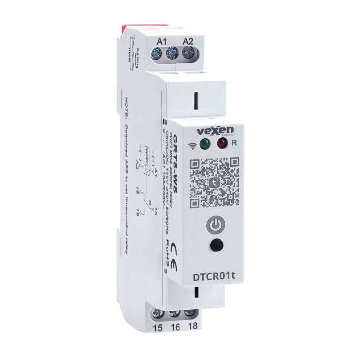 DTCR01t Многофункциональное реле времени WiFi TUYA 1CO 16A AC/DC 110-230V