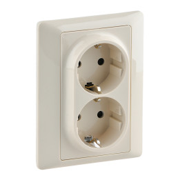 2X2P+E SCHUKO-ABSCHALTUNG BEI 1 BOX COMPLETE IVOIRE LIFE