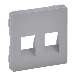 Zaślepka Valena Life - podwójne gniazdo głośnikowe - aluminium