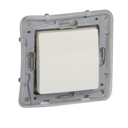 Drucktaster Niloe – NO-NC – 1fach IP44 – 6 A – 250 V – automatische Anschlüsse – Elfenbein