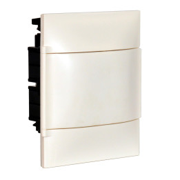 LEGRAND ARMOIRE ENCASTRÉE 1X6M PORTE BLANCHE BORNIER E+N POUR MUR SÈCHE