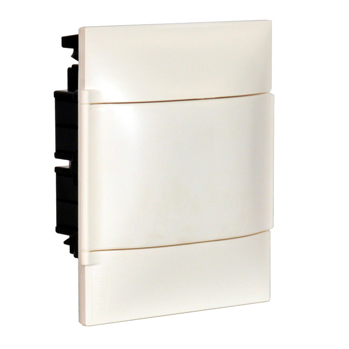 LEGRAND ARMOIRE ENCASTRÉE 1X6M PORTE BLANCHE BORNIER E+N POUR MUR SÈCHE