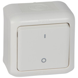 Interrupteur bipolaire Forix - montage en saillie - 10 AX - 250 V - blanc