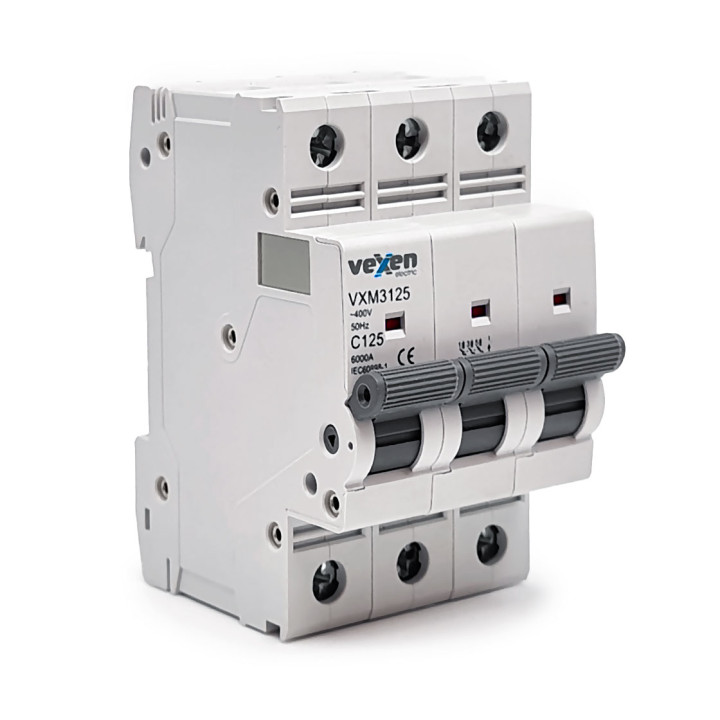 VXM3C125 Disjoncteur modulaire 6kA 3P C 125A