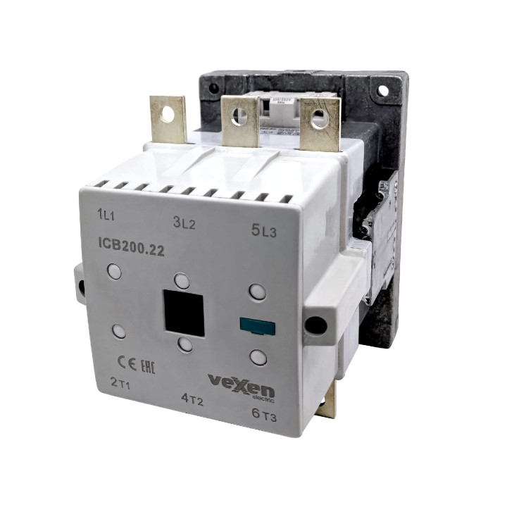 Contacteur moteur ICB200.22 200A, 110kW, 3NO+2NO2NC, 230VAC