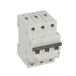 MCB RX 6000 - 3P - 400V - 13 A - Courbe C - jeu de barres d'alimentation type broches/fourchettes