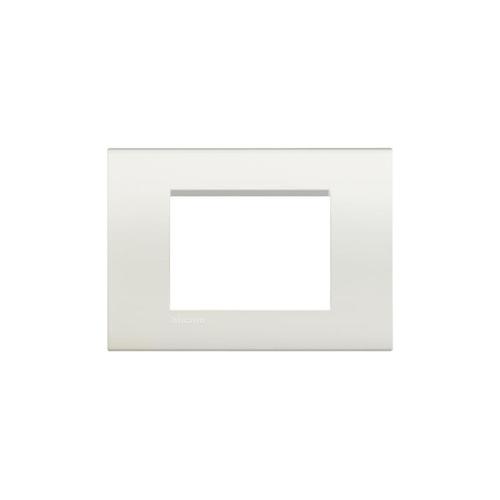 Square Cover plate 3 modules - white