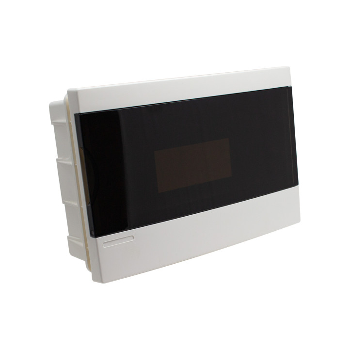 Distribution box flush mounted 16 modules, transparent door, IP40