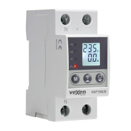 Relais numérique de protection contre les surtensions et les surintensités VAP1N63t avec WiFi, TUYA 1LN 63A AC230V