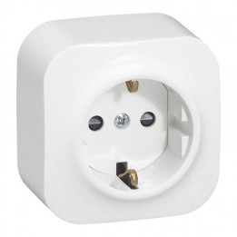 German std socket 2P+E Forix - with shutters - IP 2X - 16 A - 250 V - white