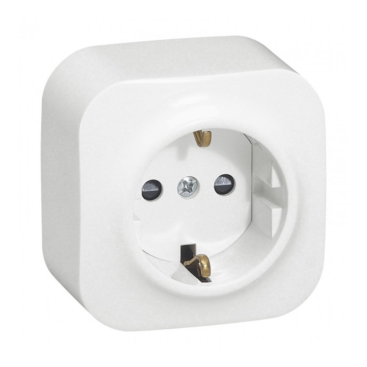 German std socket 2P+E Forix - with shutters - IP 2X - 16 A - 250 V - white