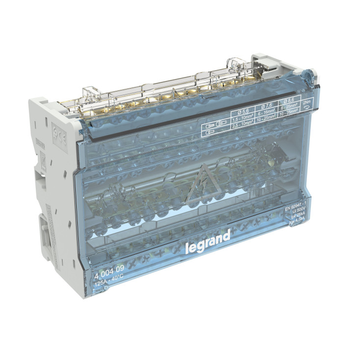 BLOC DE DISTRIBUTION 4P 125A 8M