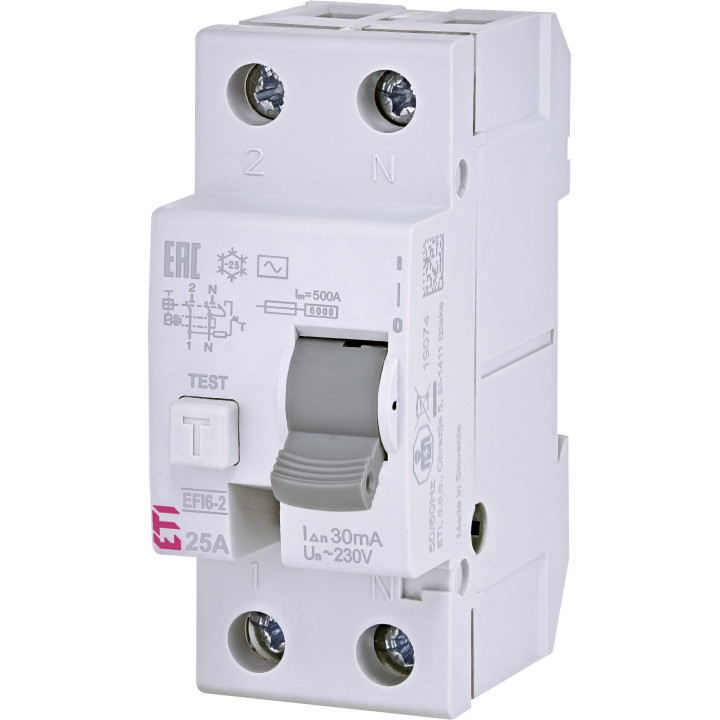 RCCB, * EFI6-2 AC 25/0.03