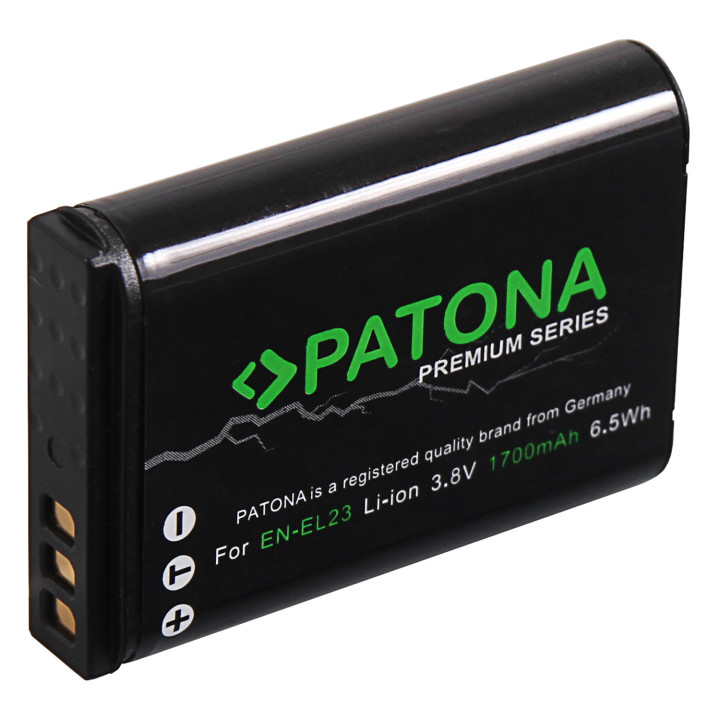 Patona PT1220 Battery Nikon EN-EL23 1700mAh Li-Ion Premium