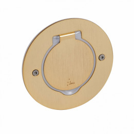 Legrand круглая коробка 2 модуля golden brushed