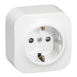 German std socket 2P+E Forix - surface mounting - IP 2X - 16 A - 250 V - white