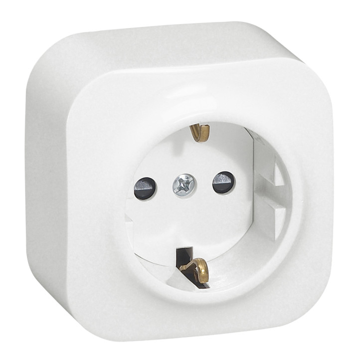 German std socket 2P+E Forix - surface mounting - IP 2X - 16 A - 250 V - white