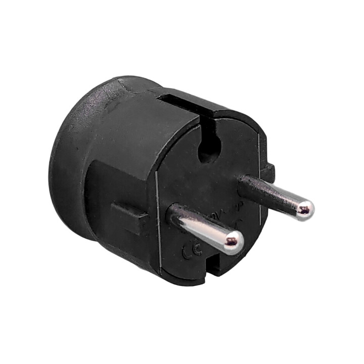 VX1103B - Fiche noire avec entrée de fil L, sans mise à la terre