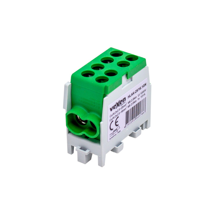 Borne HLAK Al/CU 2x25-2x16mm - vert