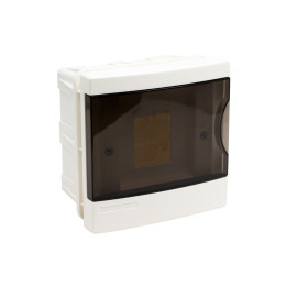 Coffret encastré 4 modules avec porte transparente