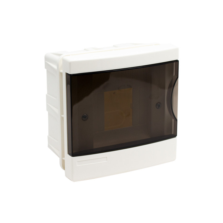 Coffret encastré 4 modules avec porte transparente