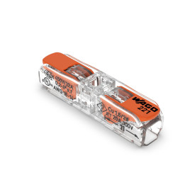 Inline splicing connector with levers;for all conductor types;max. 4 mm?;transparent
