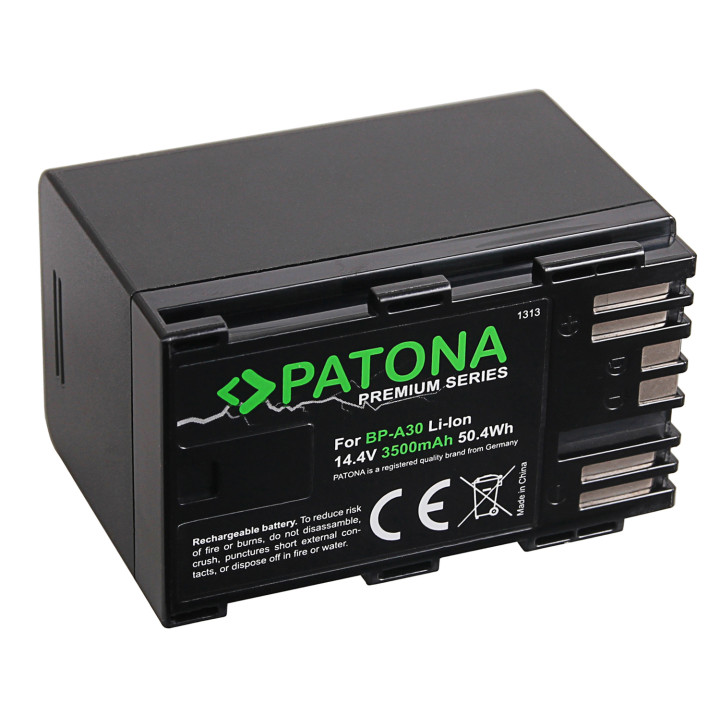 Patona PT1313 Premium Li-Ion Battery for Canon BP-A30/BP-A60 3500mAh 14.4V