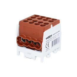 Borne HLAK Al/CU 2x25-6x16mm - marron