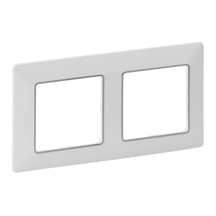 Plaque Valena Life - 2 postes - blanc/chrome