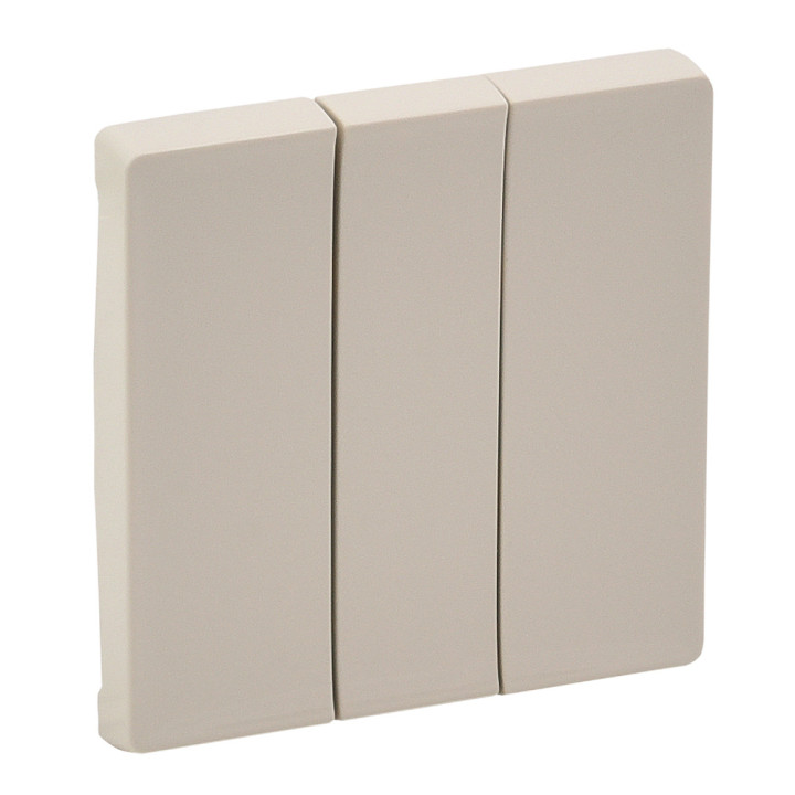 Plaque de recouvrement Valena Life - 3 postes - ivoire