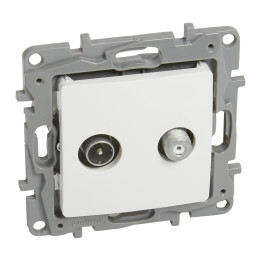 TV-SAT multiple star socket Niloe - attenuation 1 dB - white