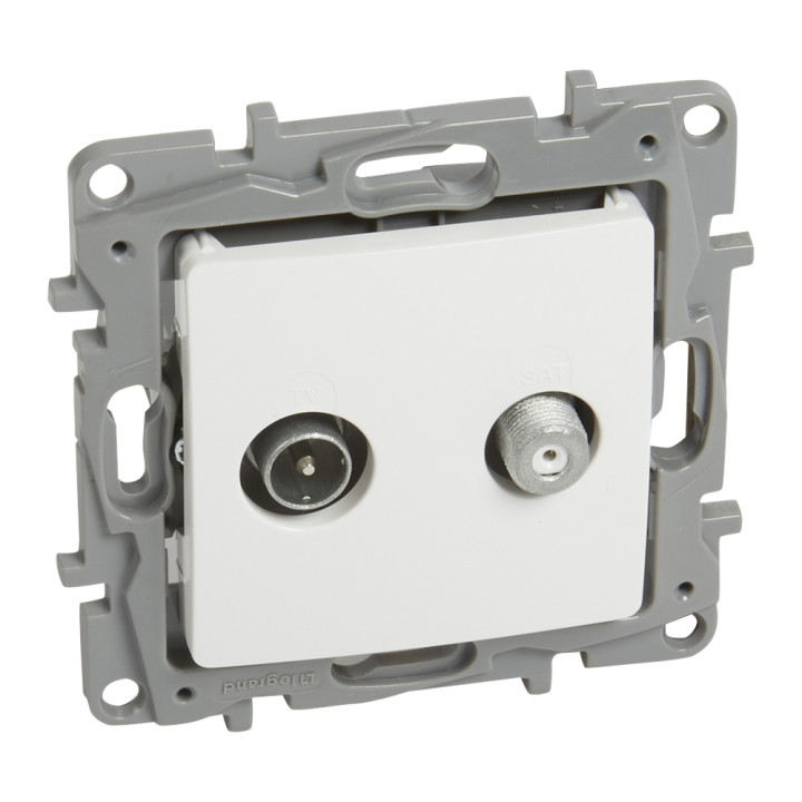 TV-SAT multiple star socket Niloe - attenuation 1 dB - white