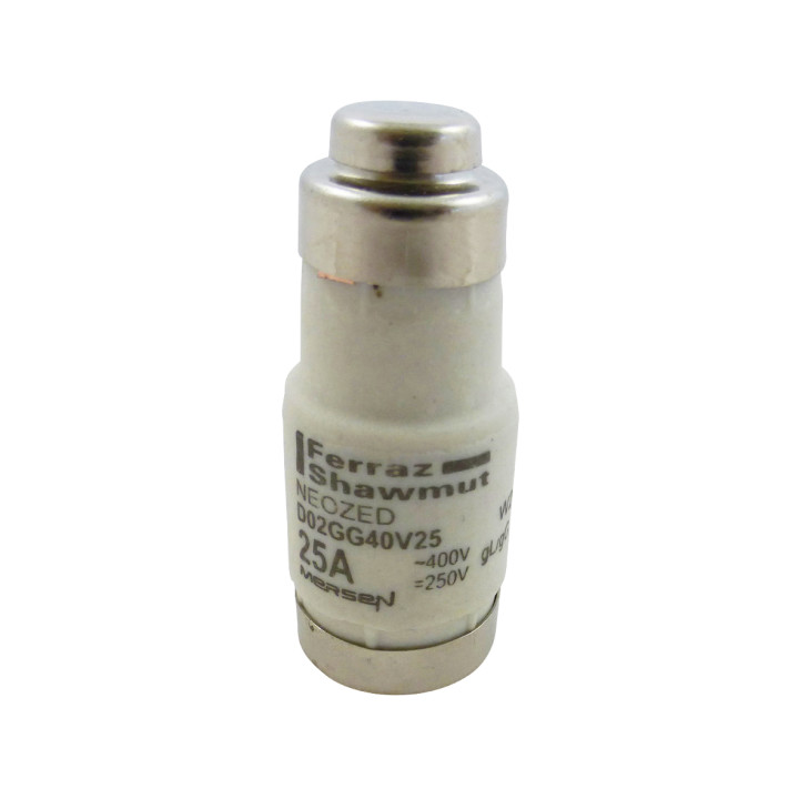 Neozed D0 fuse-link gG, 400VAC, D02, 25A, yellow