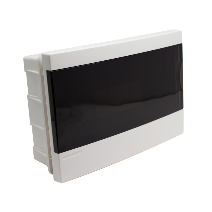 Coffret encastré 12 modules avec porte transparente