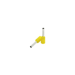 Embout isolé 6mm2/12mm, jaune, 100 pcs