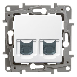 DOUBLE RJ45 CAT 6 UTP WHITE